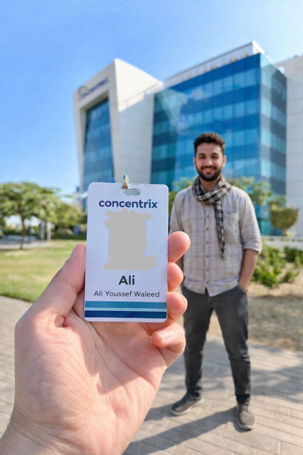 Ali Youssef Waleed hired at Concentrix · Day 1 on site